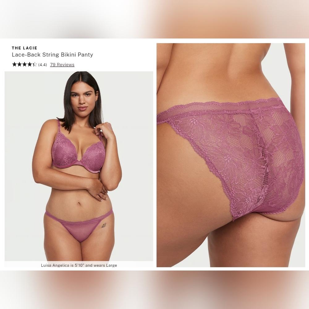 Victoria's secret the lacie lace back string bikini panty XXL